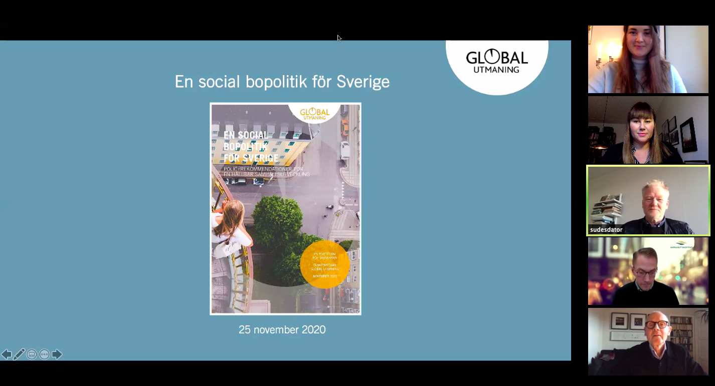 Rapportlansering: En social bopolitik för Sverige